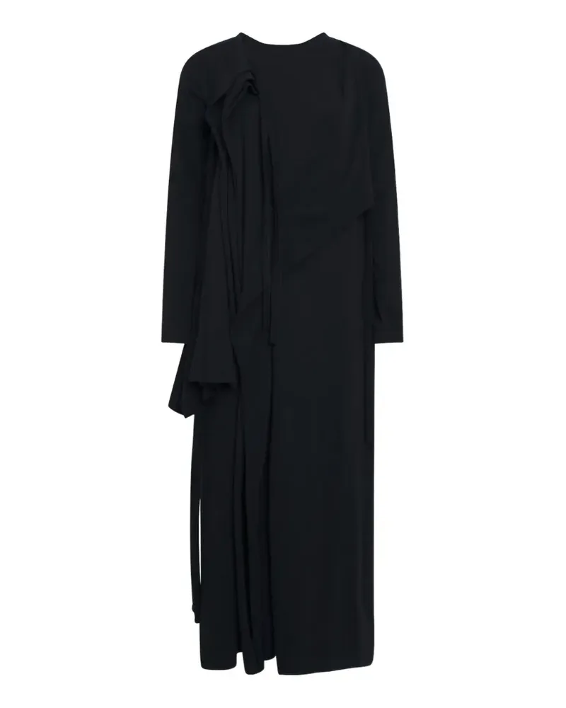Yohji Yamamoto Binder draped layered maxi dress - Schwarz Schwarz