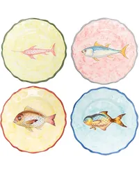 Les-Ottomans Fish Collection Teller (4er-Set Grün