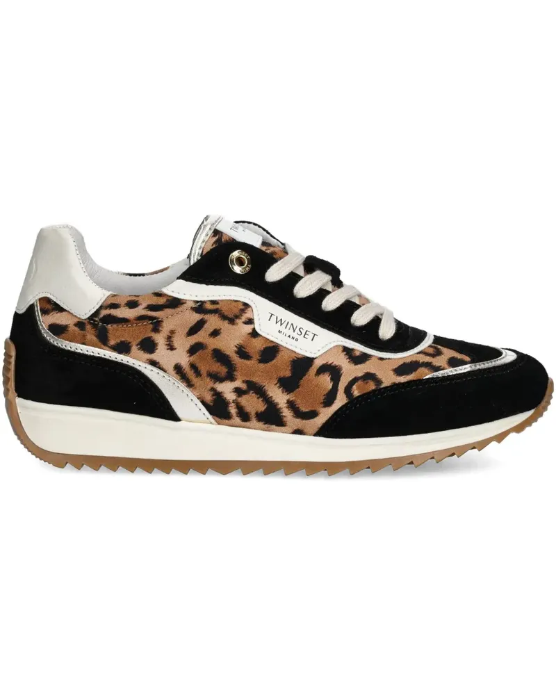 Twin-Set Sneakers mit Leoparden-Print - Braun Braun