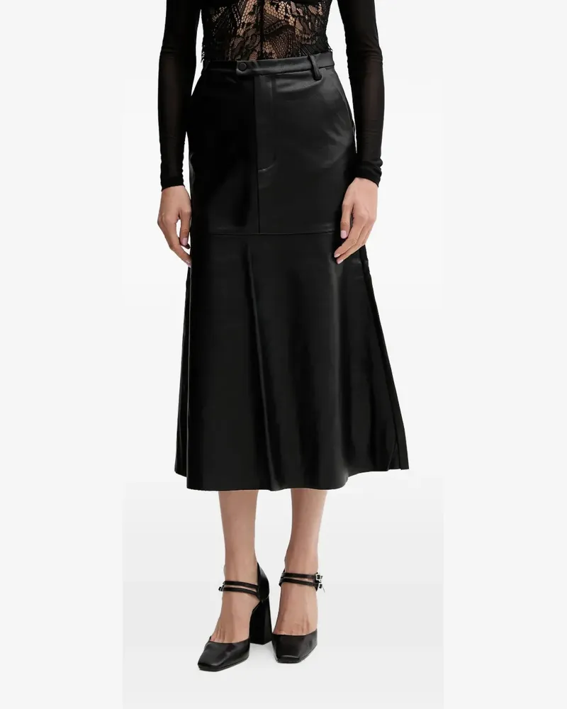 Bardot A-line midi skirt - Schwarz Schwarz