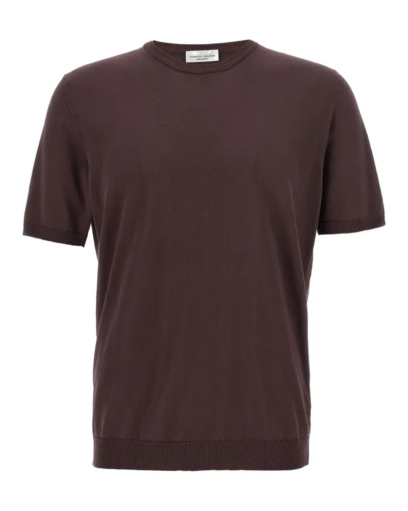 Roberto Collina crew-neck short-sleeve sweater - Violett Violett