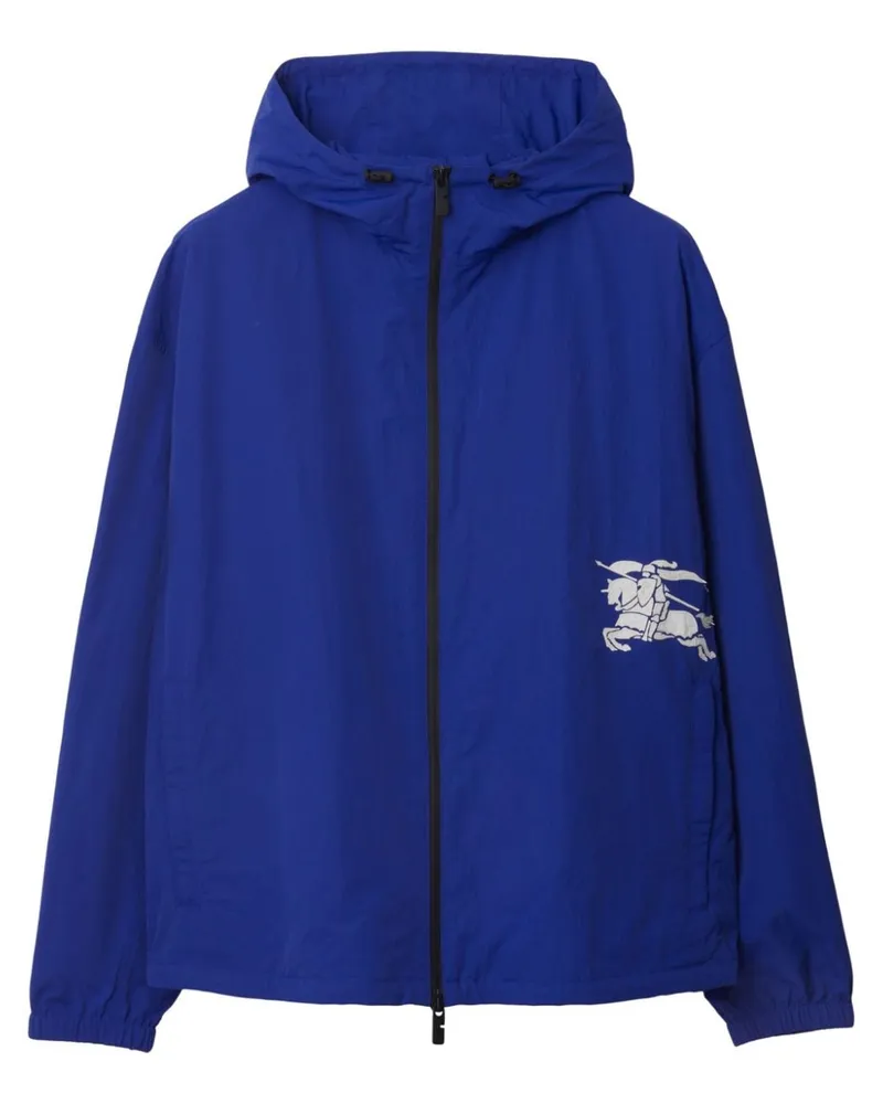 Burberry Hoodie mit Equestrian Knight-Applikation Blau