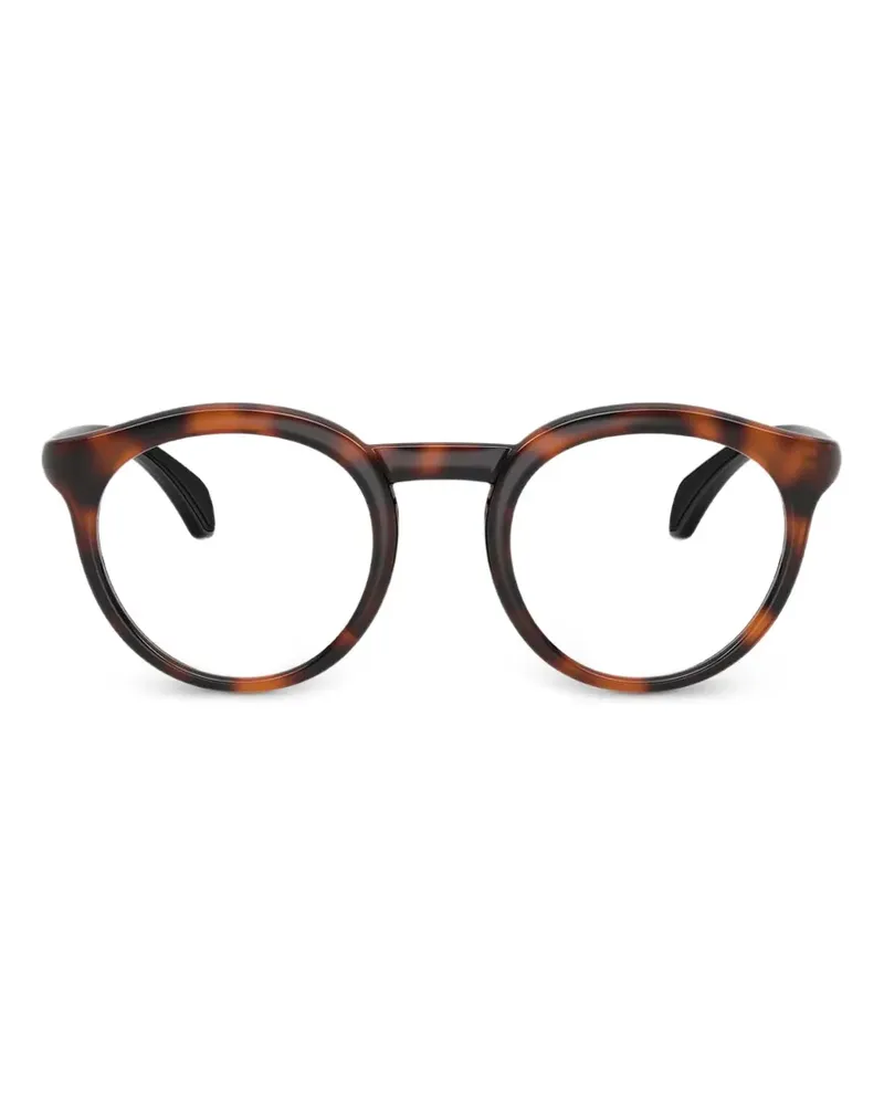 Moncler Brille mit rundem Gestell - Braun Braun