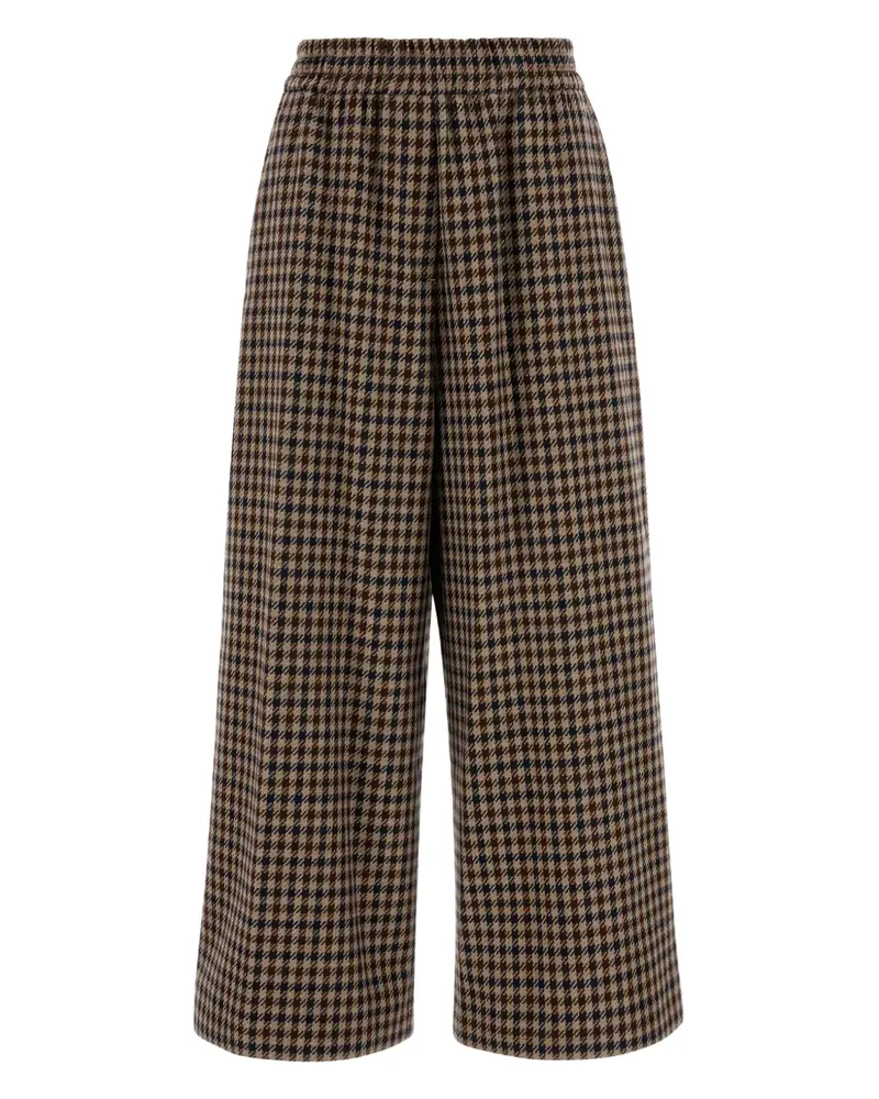Max Mara Karierte Ebe Hose - Braun Braun