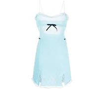 Strickkleid mit transparentem Design - Blau