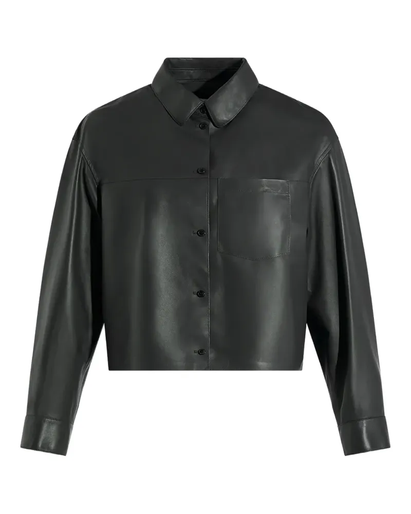 Yves Salomon Cropped-Hemd aus Leder - Grau Grau