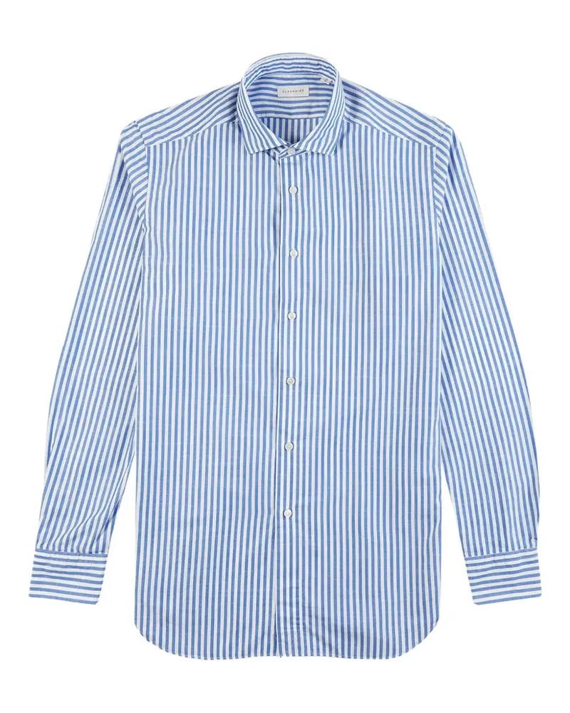 Glanshirt Gestreiftes Hemd - Blau Blau