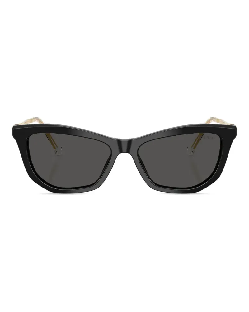 Swarovski Sonnenbrille mit geometrischem Gestell - Schwarz Schwarz