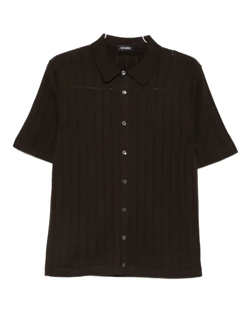 CENERE GB ribbed short-sleeves shirt - Braun Braun
