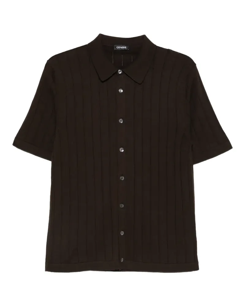 CENERE GB ribbed short-sleeves shirt - Braun Braun