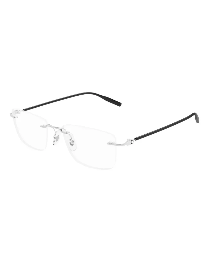 Montblanc Eckige Brille - Schwarz Schwarz