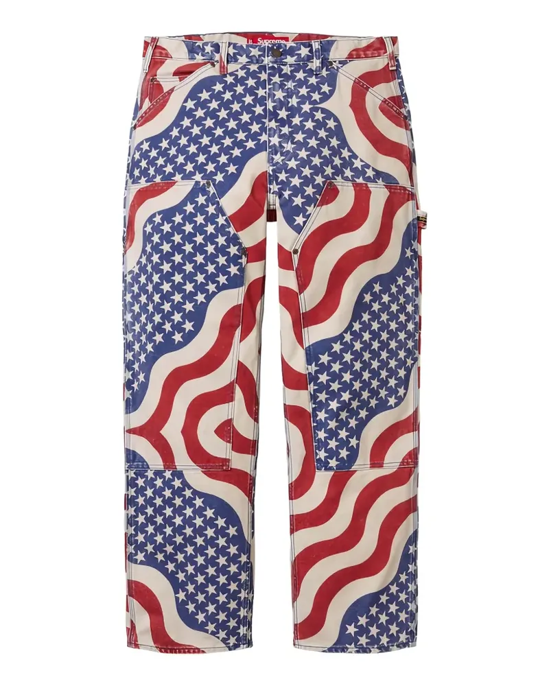 Supreme Being star-print trousers - Blau Blau