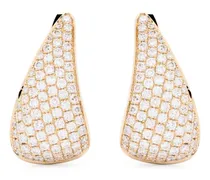 18kt Claw Gelbgoldohrringe mit Diamanten