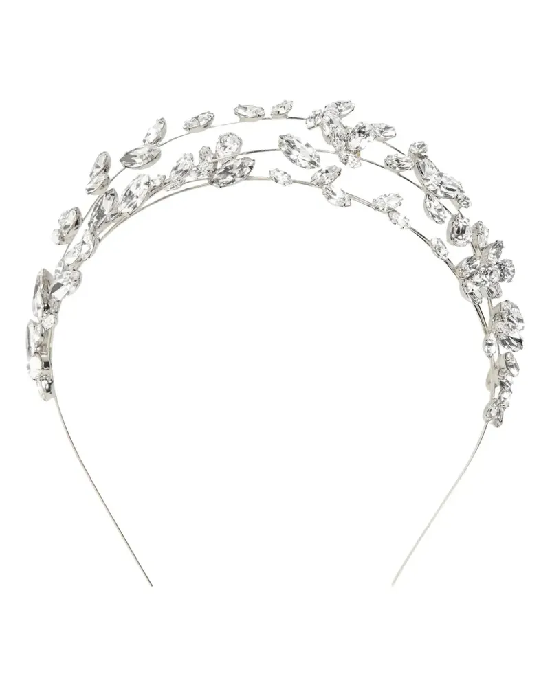 Jennifer Behr Jasenia Tiara aus Kristall - Silber Silber