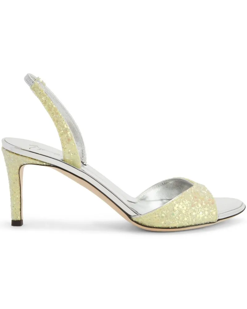 Giuseppe Zanotti Lilibeth Sandalen im Glitter-Look 70mm - Gelb Gelb