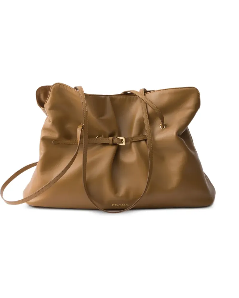 Prada Große Dada Tote Bag aus Nappaleder - Nude Nude