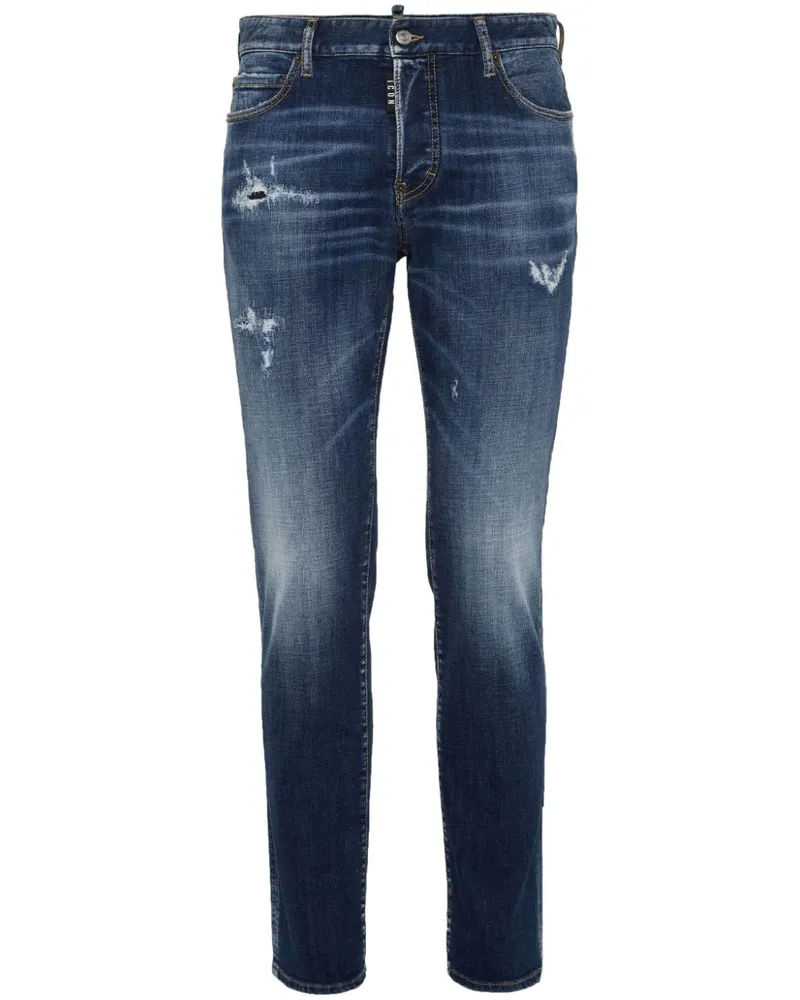 Dsquared2 Skinny-Jeans im Distressed-Look - Blau Blau