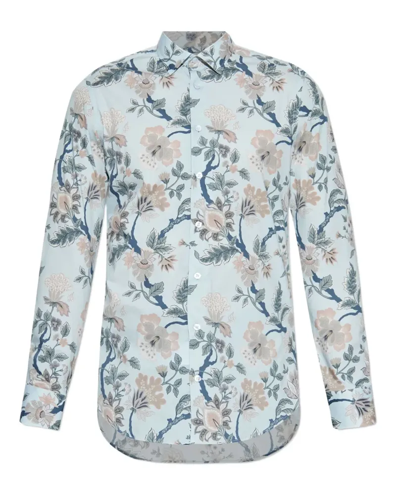 Etro Hemd mit Blumen-Print - Blau Blau
