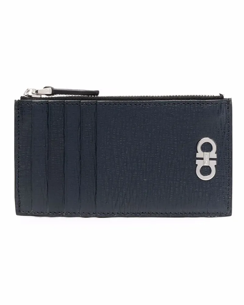 Ferragamo Portemonnaie mit Logo-Schild - Blau Blau