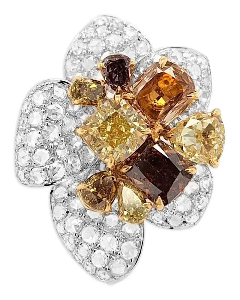 HYT Jewelry Cocktailring mit Diamanten - Silber Silber