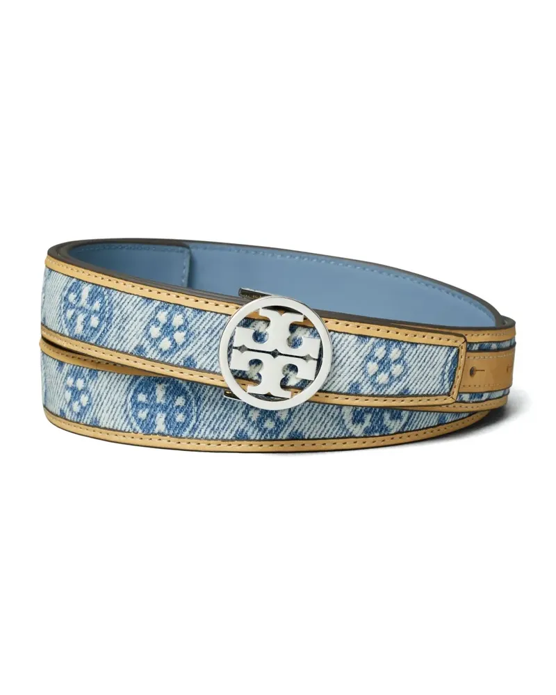 Tory Burch Jeansgürtel mit T Monogram - Blau Blau