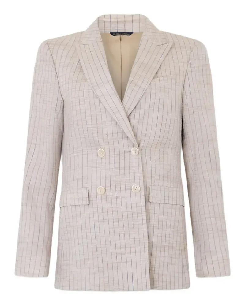 Brooks Brothers Doppelreihiges Sakko mit Nadelstreifen - Nude Nude