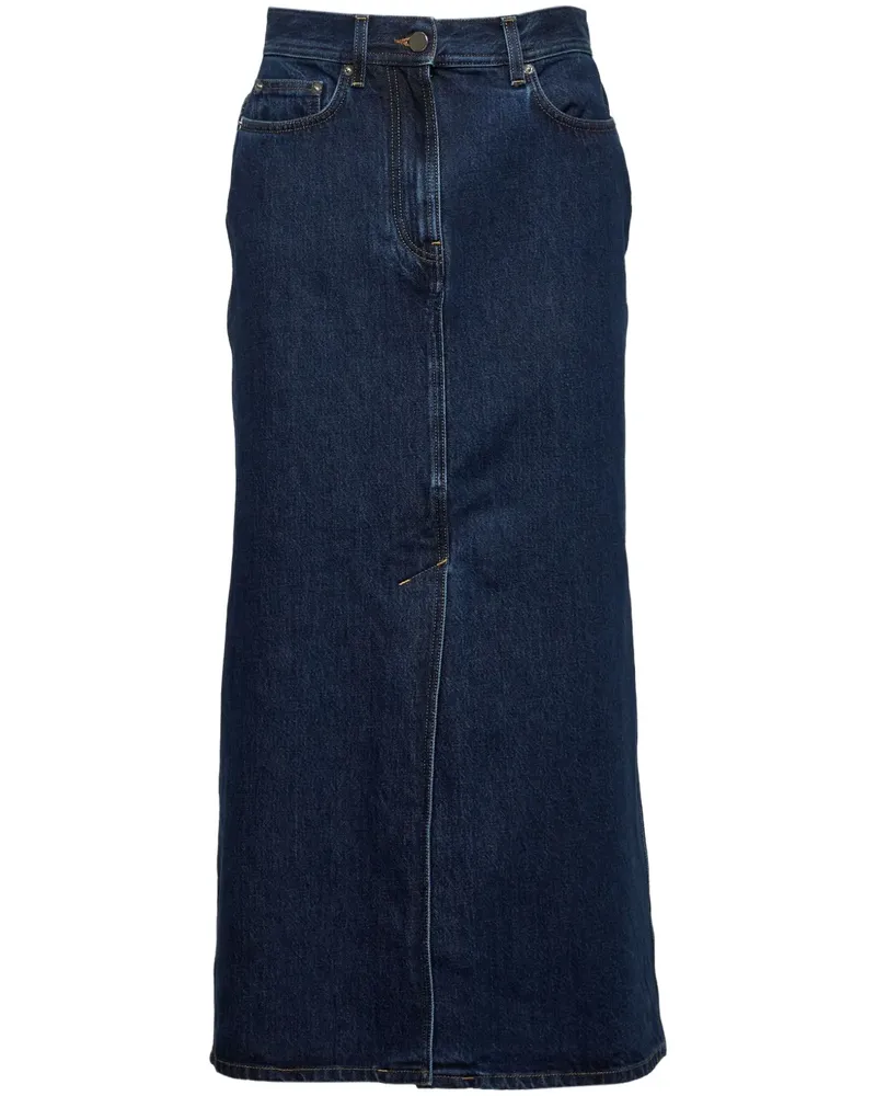 LOULOU Rona Maxirock aus Denim - Blau Blau