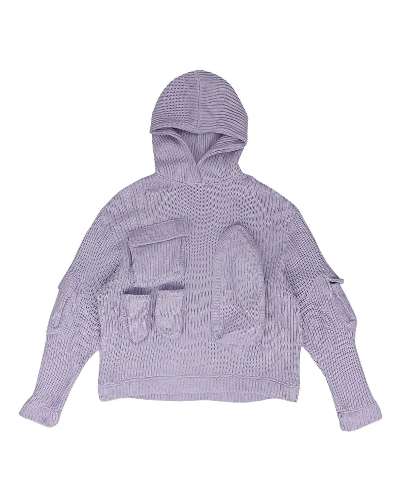 WHO DECIDES WAR Hoodie mit Taschen - Violett Violett