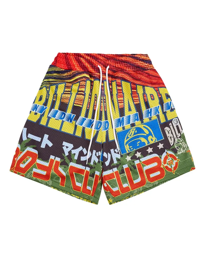 Billionaire Boys Club Compass graphic-print shorts - Rot Rot