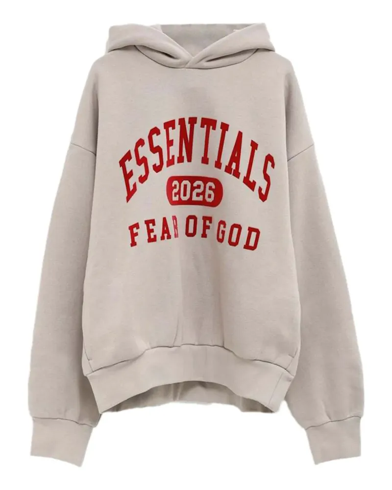 Fear of God logo-print hoodie - Grau Grau