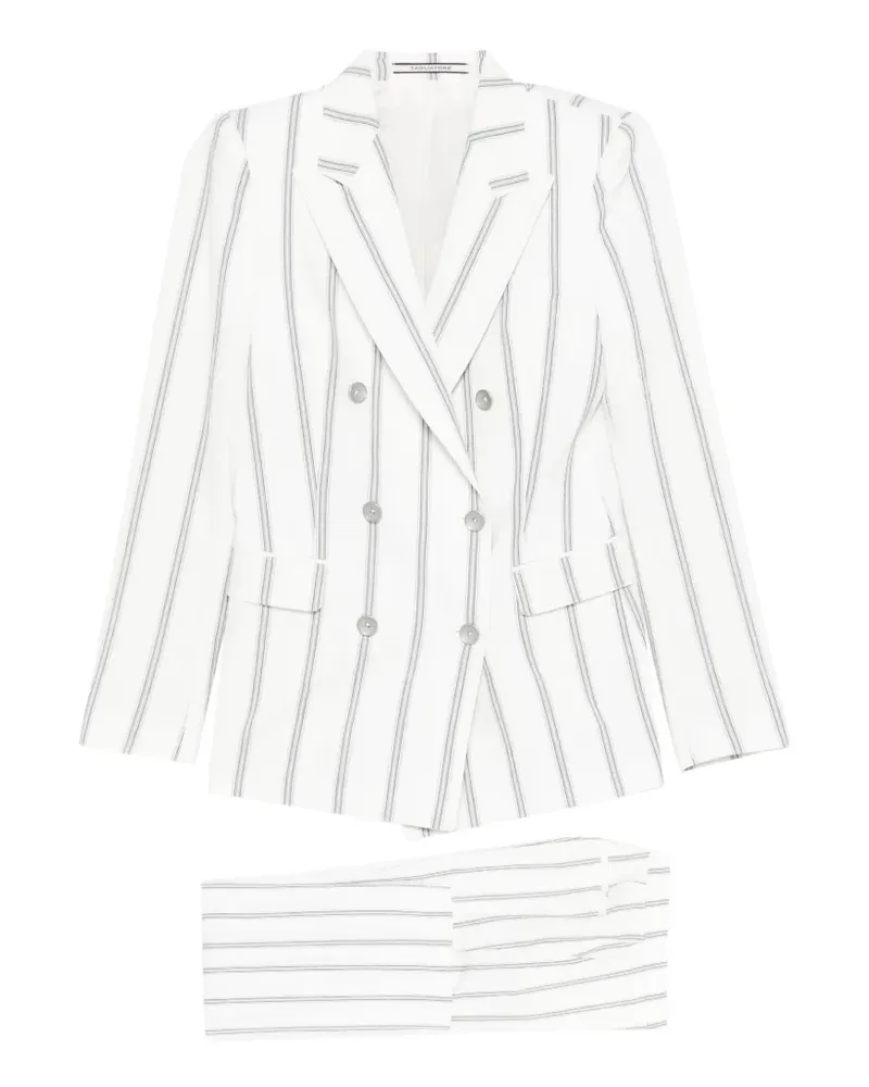 Tagliatore Doppelreihiger Anzug mit Streifen - Weiß Weiß