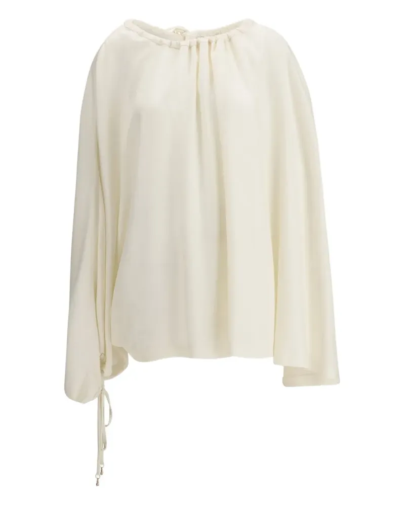 Gabriela Hearst Drapierte Wilmer Bluse mit Kordelzug - IVR IVORY Ivr