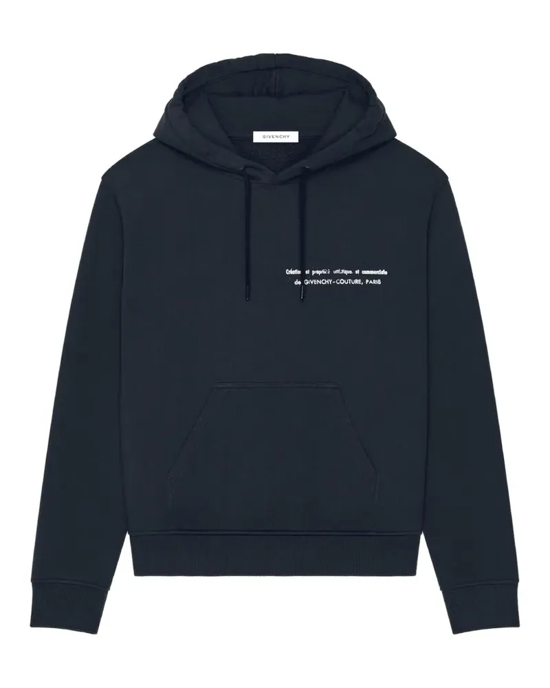Givenchy Couture Seam Hoodie aus Fleece mit Archives-Print - Blau Blau
