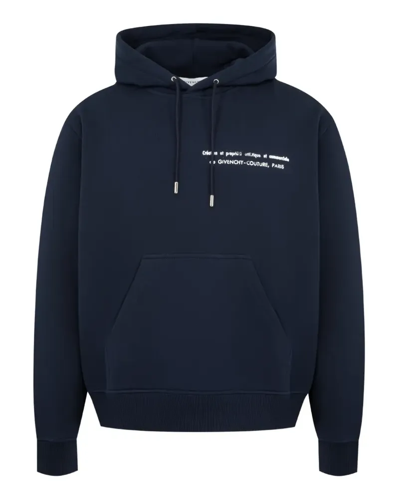 Givenchy Archives-print hoodie - Blau Blau