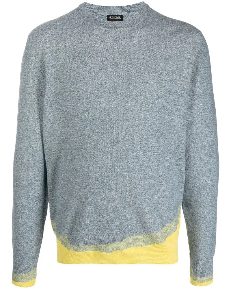Ermenegildo Zegna Geripptes Sweatshirt - Blau Blau