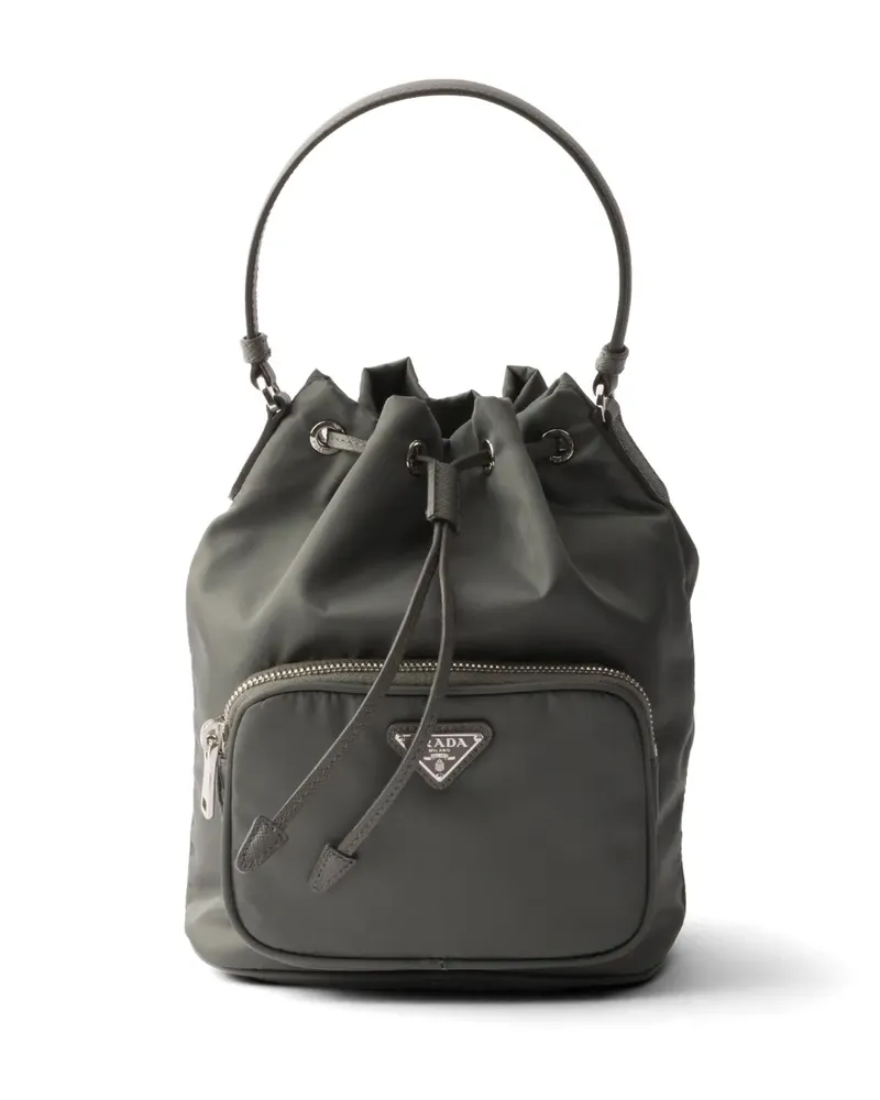 Prada Duet drawstring bucket bag - Grau Grau