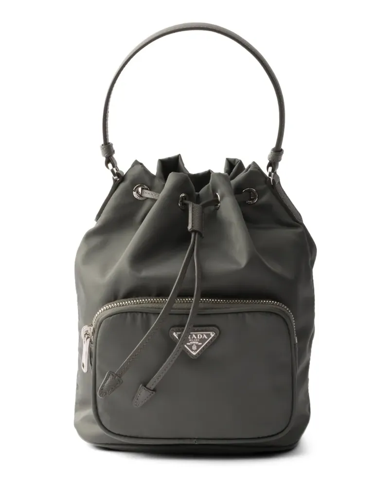 Prada Duet drawstring bucket bag - Grau Grau