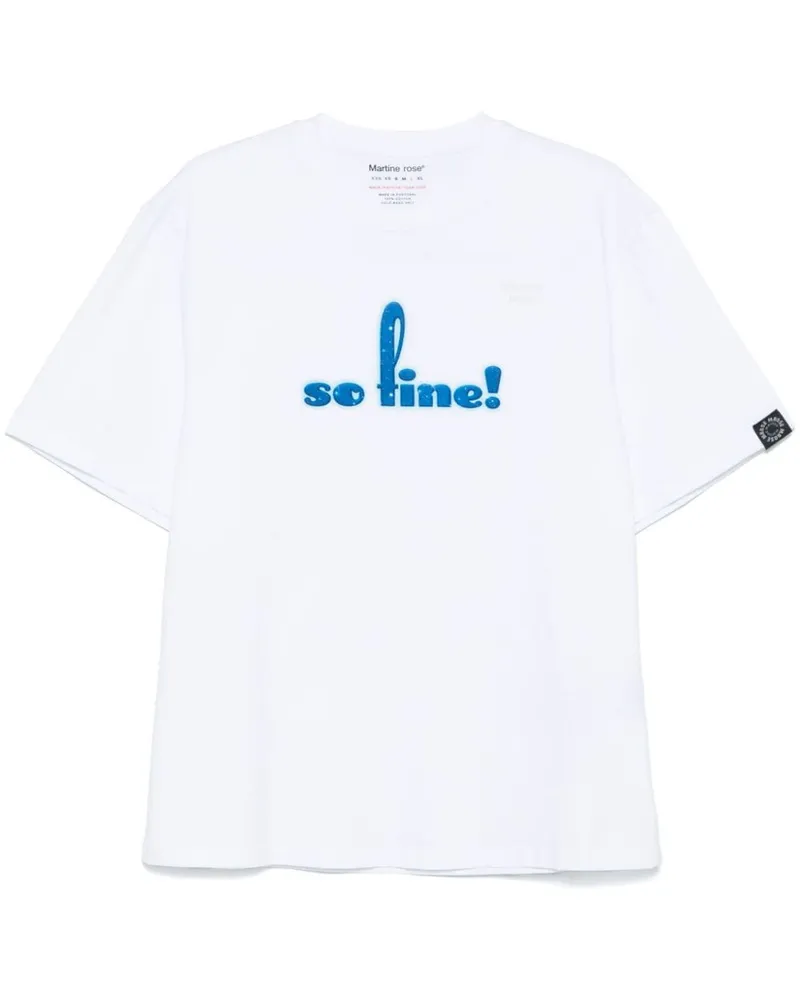 Martine Rose T-Shirt mit Slogan-Print - Weiß Weiß