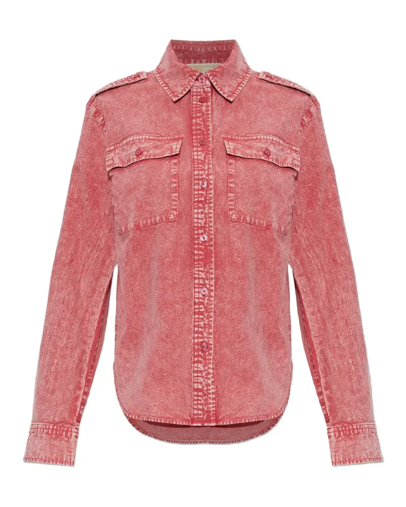 Michael Kors Stückgefärbtes Jeanshemd - Rot Rot