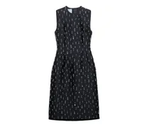 besticktes Scuba-Kleid - Schwarz