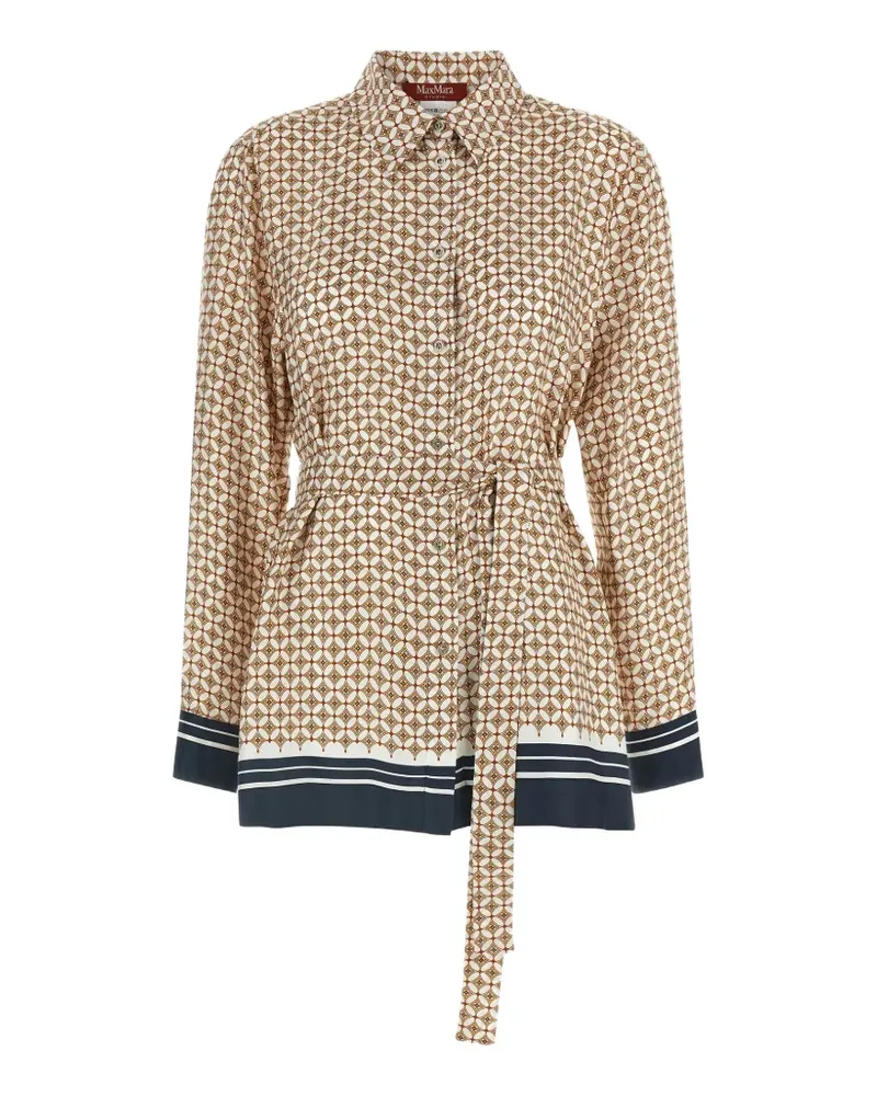 Max Mara Tenuta Hemd mit Gürtel - Nude Nude