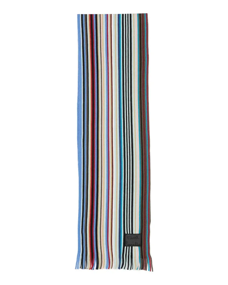 Paul Smith Artist Stripe Schal - Blau Blau