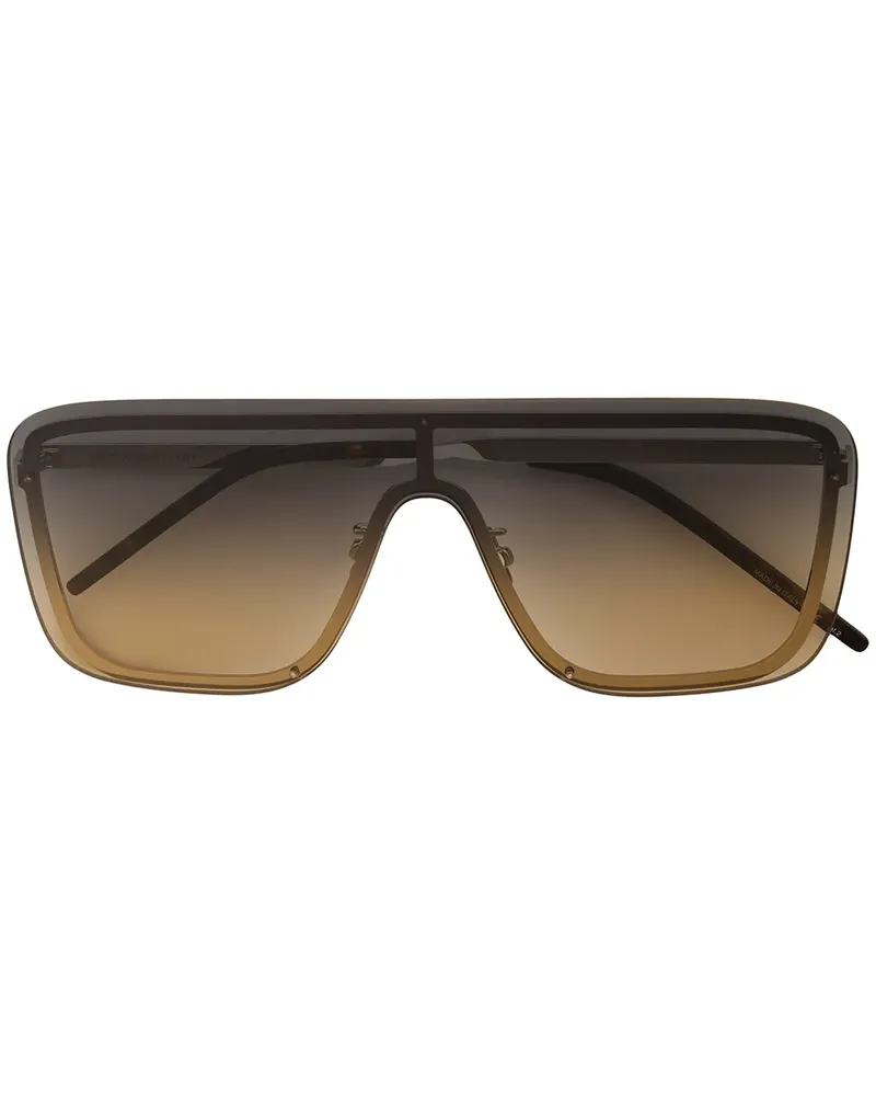 Saint Laurent Mask Sonnenbrille - Silber Silber