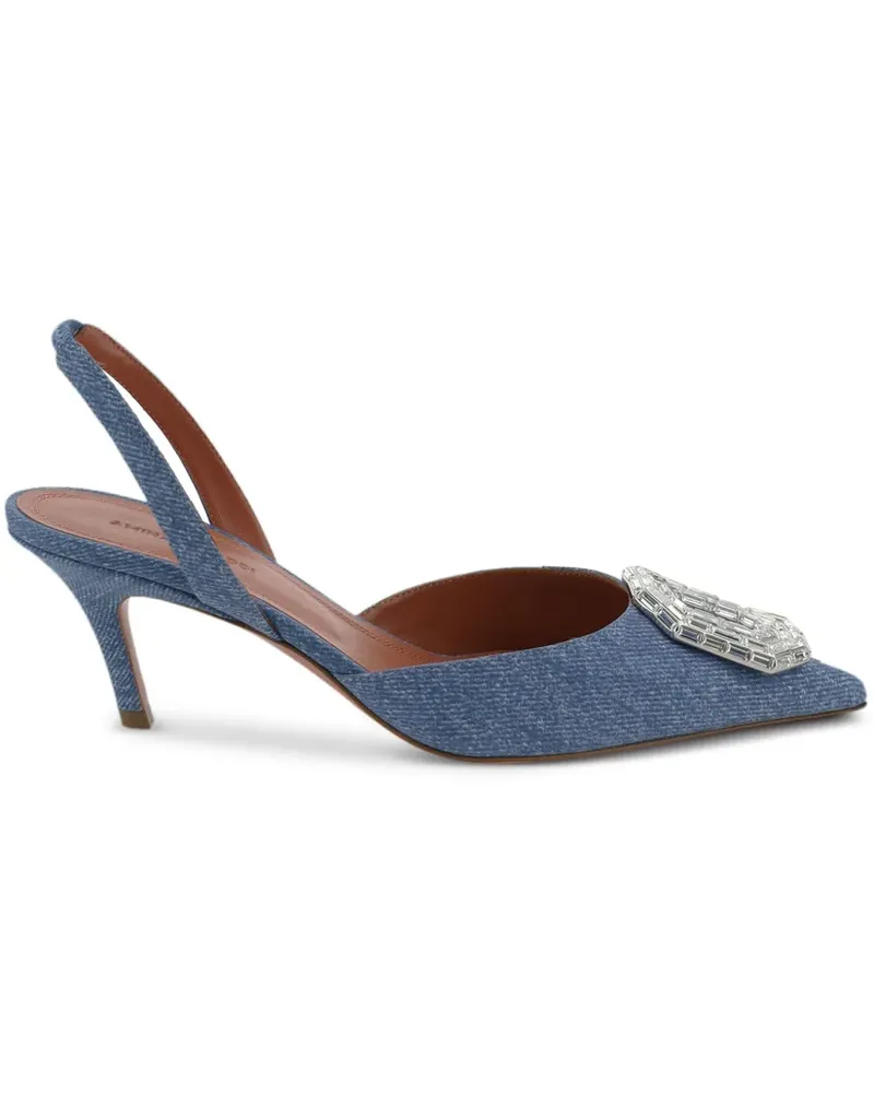 Amina Muaddi Camelia Slingback-Pumps 60mm - Blau Blau