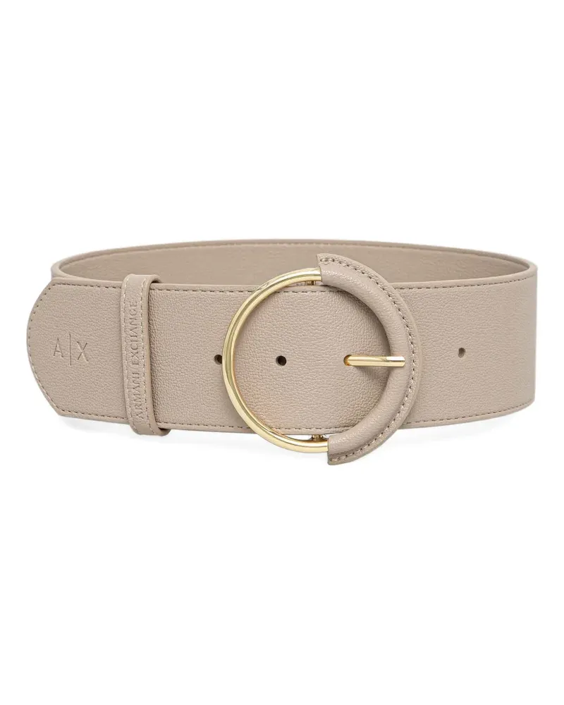 Armani Exchange logo-debossed belt - Nude Nude