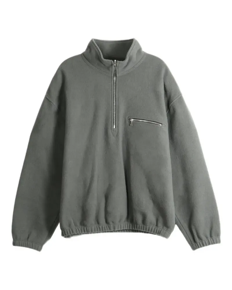 Rier Fleecepullover mit Reißverschluss - Grau Grau