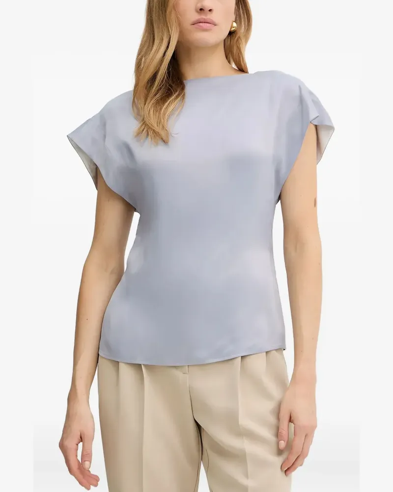 HUGO BOSS Kurzärmelige Bluse - Blau Blau
