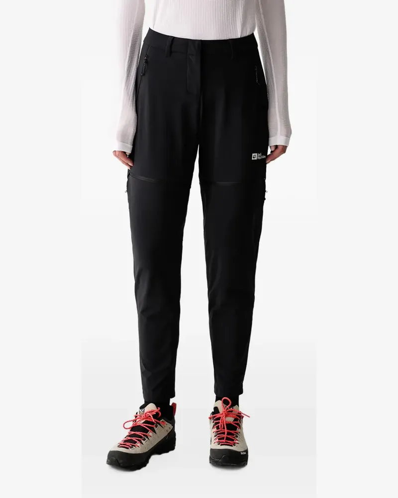 Jack Wolfskin Hikeout Hose mit Reißverschluss - Schwarz Schwarz