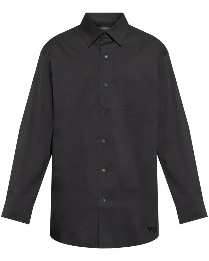 Y-3 Hemd mit Logo-Print - Schwarz Schwarz