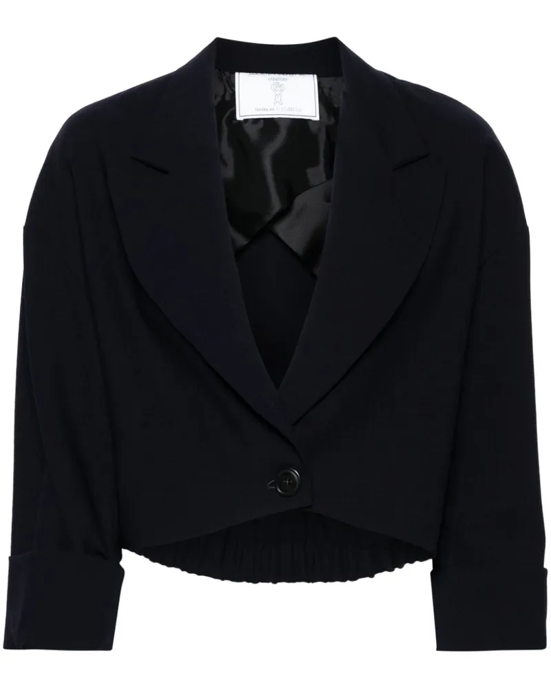 Société Anonyme Spencer wool cropped jacket Blau